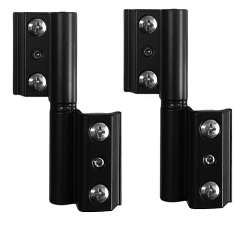 Sivenci Packung mit 2 Schiebescharnieren, europäische Serie | Scharnier mit 2 Körpern, europäisches Kamera-Profil, Öffnung innen links | Farbe Schwarz