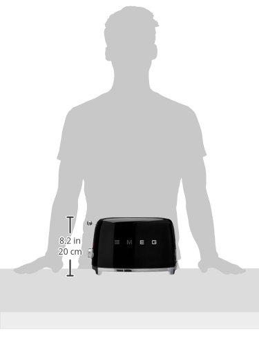 Smeg 2-Slice Toaster-Black #TOP2