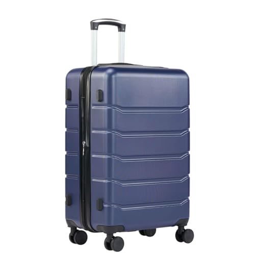 Homee Luggage with Spinner Wheels TSA Lock Carry on Hard Shell ABS Suitcase Lightweight,Blue,24 Inch