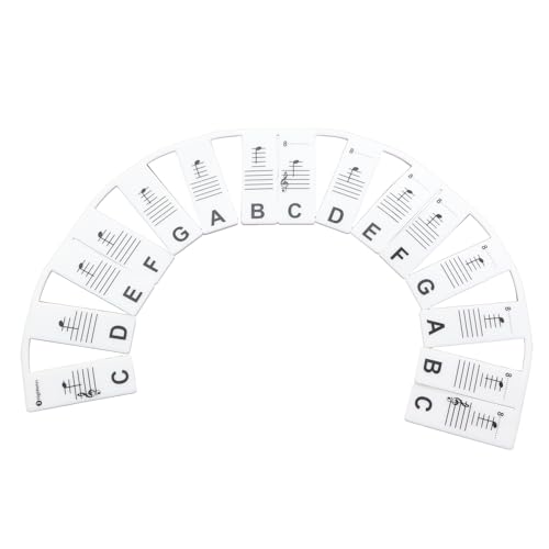 CTWHA 1 set Silicone Piano Stickers Non-Stick Musical Instrument Accessories 61/88 Keys Black on White Piano Note Guide Key Note Strips Pentatonic Piano Stickers For Piano Literacy - Thumbnail 4