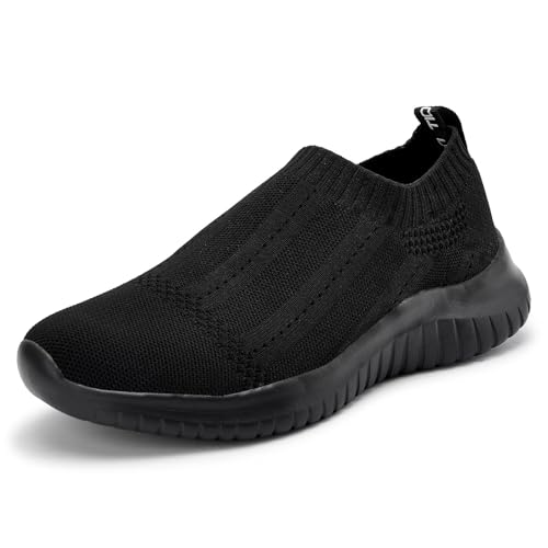 Image of konhill Womens Slip On Sneakers Lightweight Knit Walking Shoes