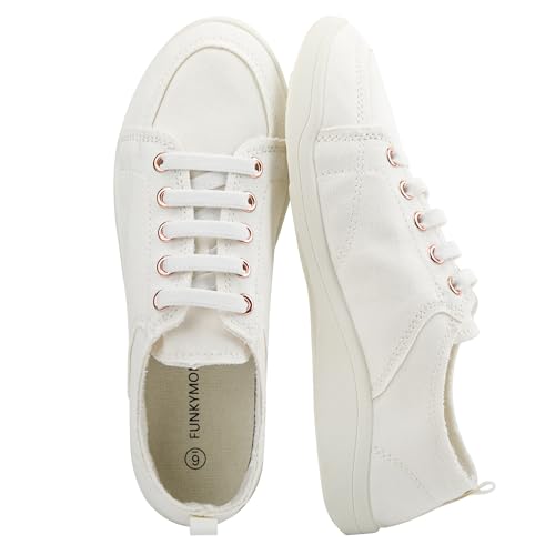 FUNKYMONKEY Classic White Canvas Sneakers