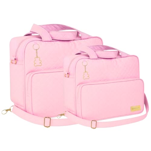 Kit Bolsas Maternidade Passeio Dulini Baby Ursinho Dourado (Rosa)