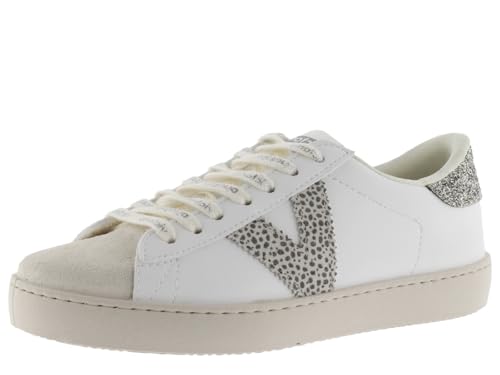 victoria Zapatillas Berlín Efecto Piel & Logotipo Animal Print & Trasera Glitter 1126238 para Mujer Plata 38