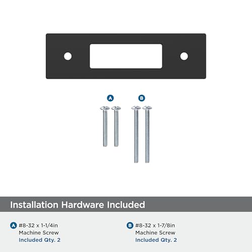 Image of Amerock Medora 3 inch Matte Black Backplate | Decorative zinc cabinet hardware backplate designed to complement knobs and pulls while protecting cabinet surfaces