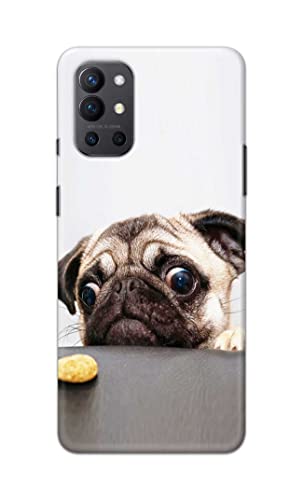Image of PRINTFIDAA� Printed Hard Back Cover Case for OnePlus 9R 5G Back Cover (Pug Dog) -2808