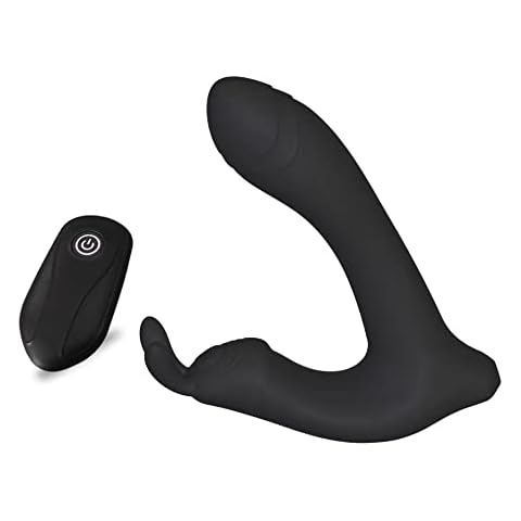 MSTICKER 10 Speeds Wireless Handheld Massager Waterproof Charging Massager P-rostata Family Health Sports Equipment-0542, Black Cover