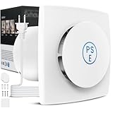 MOCINE 換気扇 静音 純銅モーター デュアルボールベアリング 浴室換気扇 トイレ 強力 長期間の低騒音 安定した強風 大風量 過熱保護 温度上昇60K PC+ABS素材 高靭性 高強度 軽量 IPX4防水 小型 排気ファン リビング 洗面所 居間 屋根裏 グローバル展開中 100mm