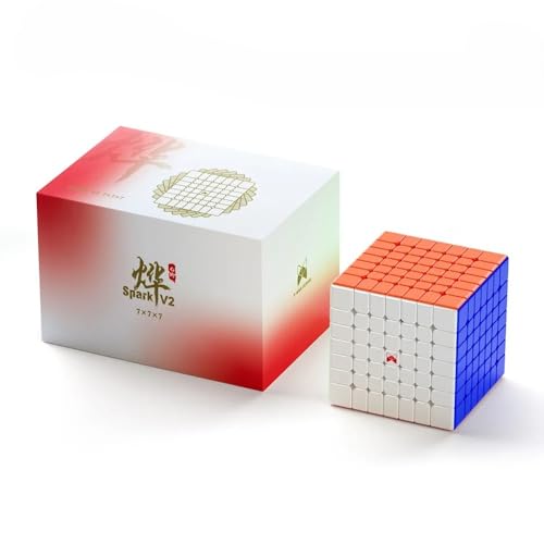 Image of X-Man Spark 7x7 V2 Magnetic Speed Cube | Spherical Stability System & Auto-Alignment | Ultra-Lightweight 160.6g, Compact 64mm Size | Flagship 7x7x7 High-Performance Professional Puzzle (Stickerless)