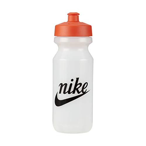 Nike Unissex - Garrafa Adulta, Transparente/Laranja Rush/Preto, 650 ml