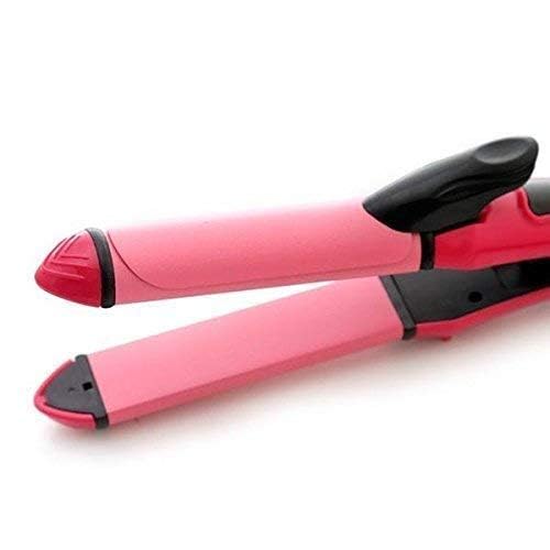 Image of UROOJ 2 in 1 Hair Beauty Set Electric and Professional Hair Curler And Hair Straightener (Multi-Colour)