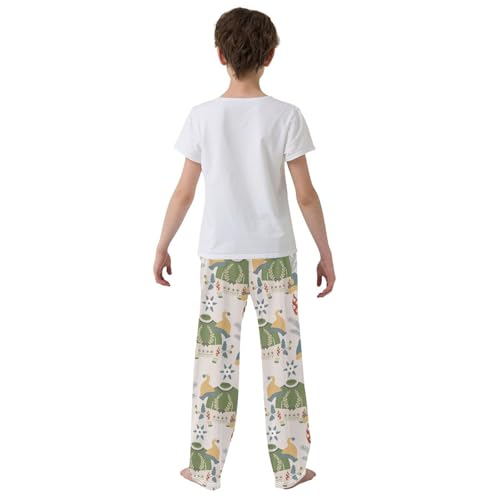 Boys' Pants Christmas Sweaters Tree Hats Long Bottoms Jogger Pants Elastic Waist Trousers with Pockets S-XL3