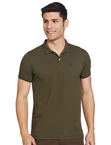 Image of Max Men's Polycotton Half Sleeves Regular Fit Solid Polo T-Shirt