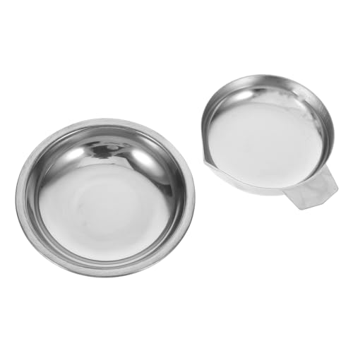 AUTSUPPL Stainless Steel Rhinestones Scale Trays Digital Jewelry Weighing Pans 2pcs Store Weight Tray Easy to Use Safe