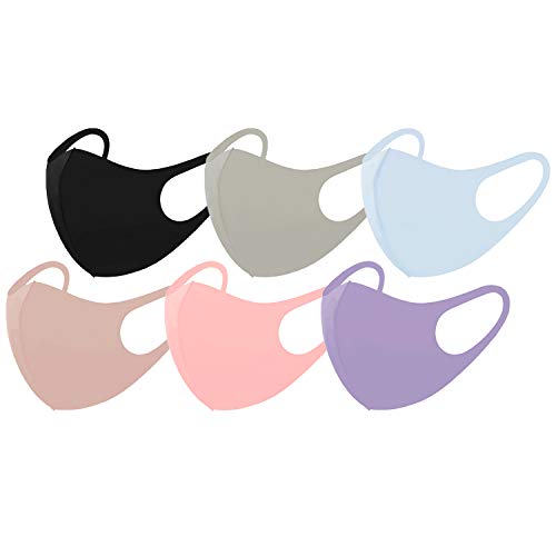 Washable Cloth 3D Face Mask Reusable and Adjustable Protective Fabric Face Cover Multi Design Camo Paisley (LUX Set of 6)
