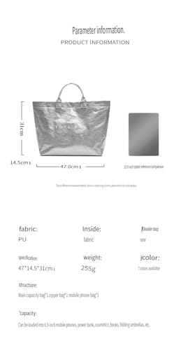 Shoulder bag, Large Capacity Handbag(Silver)2