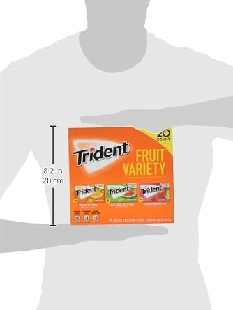 مجموعة متنوعة من الفاكهة الخالية من السكر Trident 280 عصا ( 20 عبوة -14 عصا )