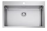 Lavello acciaio inox satinato PLADOS SR7500 una vasca 75x51cm