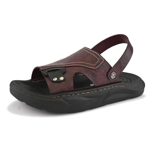 Image of Centrino Men's Sling Sandals | Stylish Strap Sandal with Grip Insole | Platform Comfort Sandal with Accent Pouch & Adjustable Strap| Comfortable Casual Footwear for Office, Travel & Walking (9578)