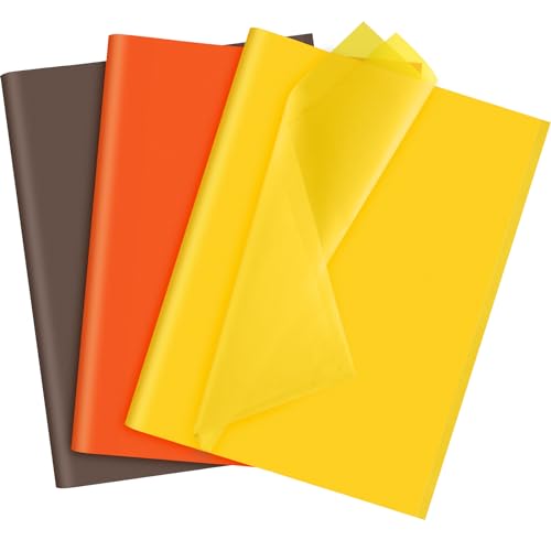 Image of NEBURORA Fall Tissue Paper for Gift Bags 60 Sheets Autumn Gift Wrap Paper 3 Fall Colors for Thanksgiving's Day Harvest Birthday Halloween Theme Party Decoration Gift Packaging