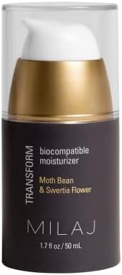 MILAJ Transform Biocompatible Face Moisturizer | Hydrating Face Cream & Lightweight Moisturizer | Gently Exfoliates & Reduces Uneven Skin Tone 1.7fl oz | Clean Skincare for Daily Use