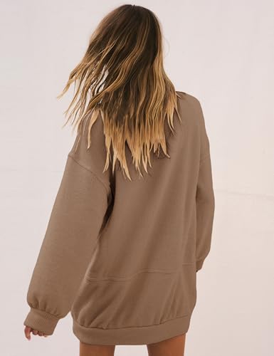 Image of Turtleneck Pullover Sweater for Women 2024 Casual Long Sleeve Chenille Jumper Knit Top with Pockets