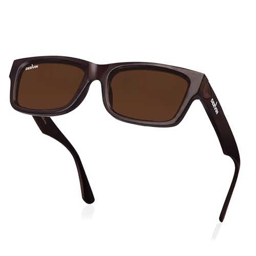 Image of Dervin UV Protection Polarized Rectangular Sunglasses for Men and Women