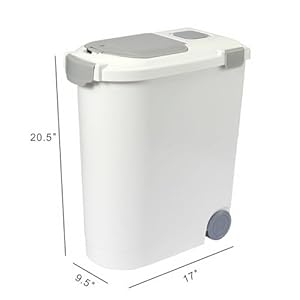 Ashfield harkness airtight pet food storage container up to 30 lbs 36 qt for dog cat bird and other pet food storage easy acces including scoup easy access lightweight keeps pet food fresh  urban country home decor