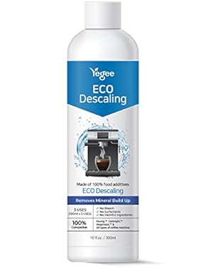 AMAZON - Yegee Eco Descaling, Liquid Coffee Machine Descaler, 100% Plant-Based 1st Grade Formula, Removes Limescale for All Coffee Pot Cleaner & Espresso, Capsule Machines, 10.1 fl.oz 1 Pack