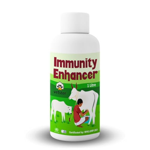 Vetster 1 Litre Immunity Booster Amino Acids, Vitamins & Minerals Supplement for Growth & Development of Aqua, Poultry, Cattle, Horse, Pig, Goat and Birds