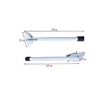Chle-Mar Podpórka do drzwi 300 x 25 mm, metalowa stopka do drzwi