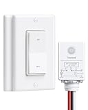 TREEWELL 3 Way Wireless Light Switch and Receiver Kit, Decorator Rocker Wall Switch, 15A High Power, 200FT Long RF Range, No in-Wall Wiring, Programmable & Expandable for Ceiling Light, Fans, Lamps
