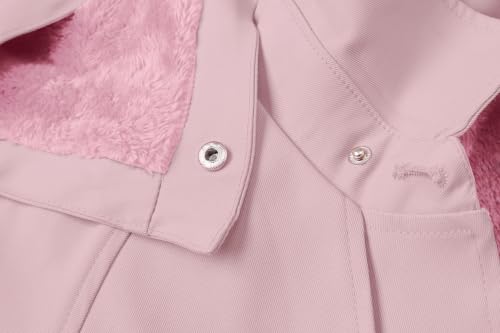 Image of Betusline Girl's Single Breasted Trench Coat Hooded Dress Coat Outerwear, 2-14 Years