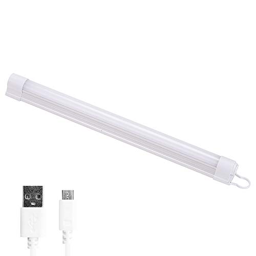 Flash Deals - 50% OFF FISHNU Led Tube Magnetic Lights,800Lumens USB Rechargeable Portable Tubes Lamps,Built-in Lithium Battery with USB Port to Charge Mobile Devices,Hanging Strap Included (16.9 inches)