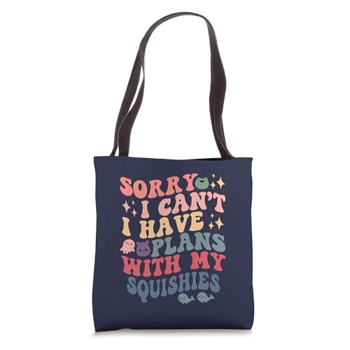 Kids Squishy Sorry I Can't I Have Plans With My Squishies Tote Bag miniatura 1