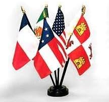 Six Flags Over Texas Miniature Flag Kit (4 in. x 6 in. flag / 10 in. staff)