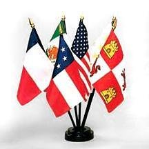 Six Flags Over Texas Miniature Flag Kit (4 in. x 6 in. flag / 10 in. staff)