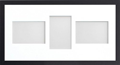 Frame Company Allington Range Photo Frame with White 3-Aperture Mount for Image Size 7 x 5-Inch, 50.8 x 25.4 x 1.5 cm, Beech