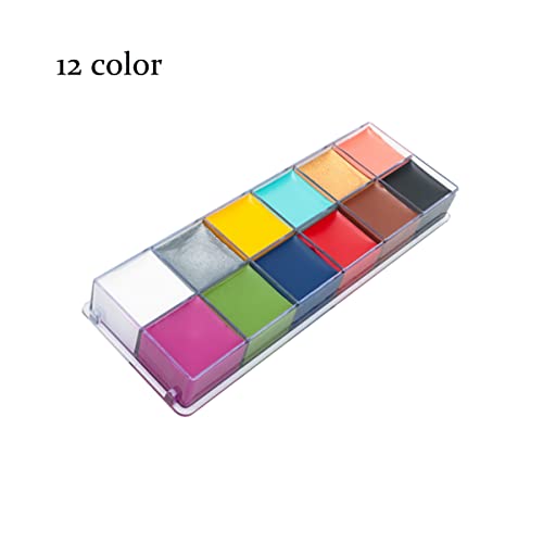 Gesichtskörper-Malset mit 20 Farben, 10 professionelle Künstlerpinsel, geeignet für Halloween und Party, Gesichtsmalset (12 Farben) Cover