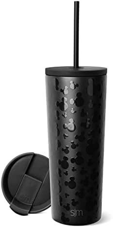 Simple Modern Disney Insulated Tumbler Cup with Flip Lid and Straw Lid | Gifts for Women Men Reusable Stainless Steel Water Bottle Travel Mug | Classic Collection | 24oz Mickey 4D
