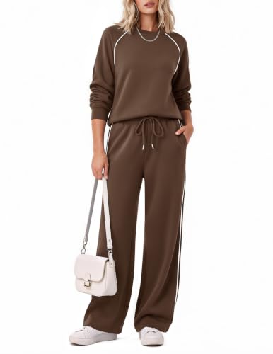 Ekoauer Lounge Sets for Women 2 Piece Matching Outfits Brown Medium — view 3