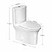 JINGZE Dual Flush Elongated Standard One Piece Toilet for Bathroom Comfort Height in White