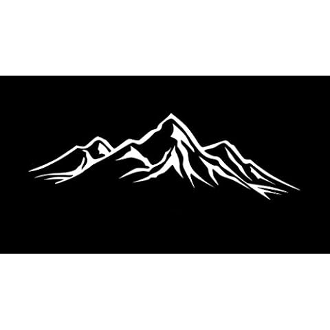 CCI Mountains Wanderlust Decal Vinyl Sticker|Cars Trucks Vans Walls Laptop| White |6.5 x 2 in|CCI1457 Cover