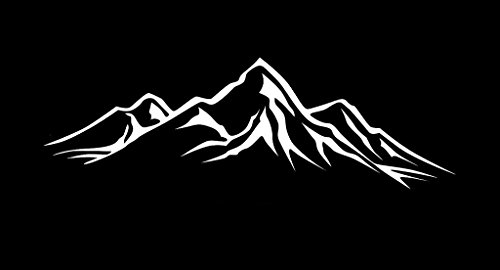 Mountains Wanderlust Decal Vinyl Sticker|Cars Trucks Vans Walls Laptop| White |6.5 x 2 in|CCI1457