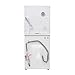 Equator Premium Stackable 15 Lbs Washer 1.62cf 110V+Vented Digi Dryer 3.5cf 110V in White