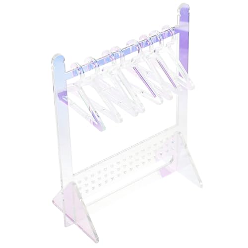 Ipetboom Soporte de Exhibición Acrílico para Pendientes con Colgadores Pequeños Organizador Compacto para Joyas Soporte Estable para Tiendas y Doméstico