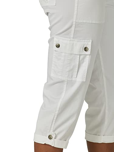 Lee Damen Ultra Lux Comfort mit Flex-to-Go Cargo-Caprihose, Weiss/opulenter Garten, 40 – Ansicht 5