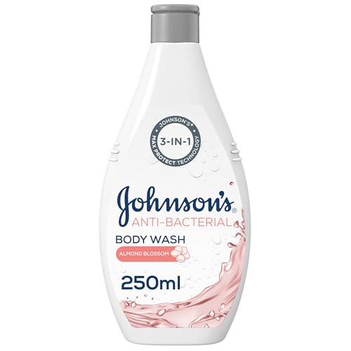 Johnson & Johnson Body Wash Anti-Bacterial Almond Blossom gentle 3-in-1 formula that combines max protect germ-removal technology and pure glycerin 250ml