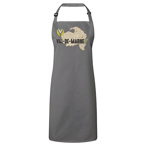 Tablier cuisine gris Val de Marne 94 Val-de-Marne imprimé carte Créteil Île-de-France