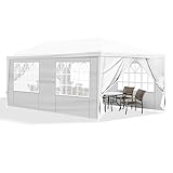 10x20ft Outdoor Tents Party Wedding Canopy Tent, White Canopy Tent Large Canopy Tents for Parties, Outdoor Patio Garden Gazebo Canopy Tents with 6 Removable Sidewalls for Backyard Events